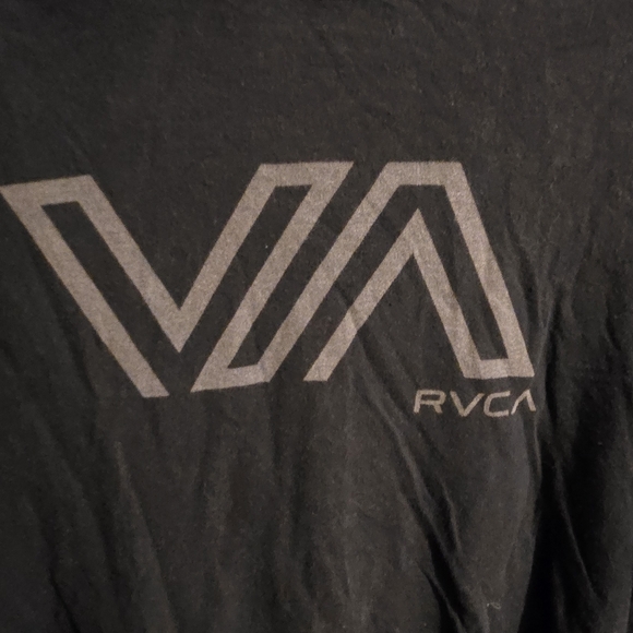 RVCA charcoal Gray/black T-shirt SzL - Picture 4 of 8